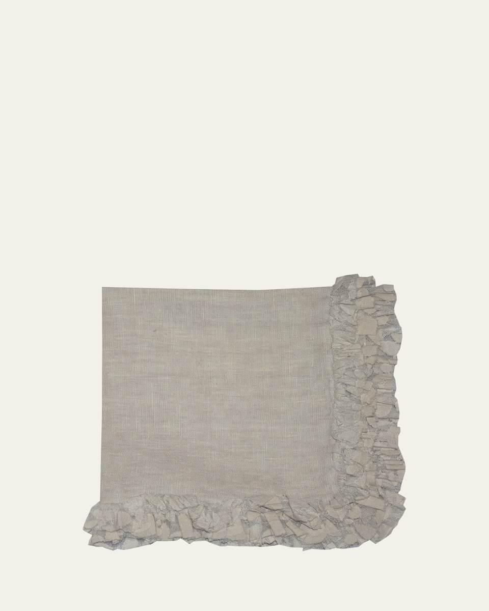 Oatmeal Romantic Ruffle Napkin